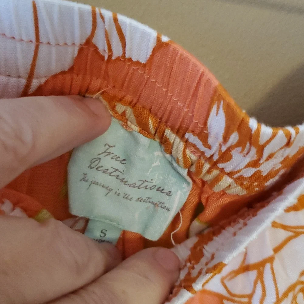 True Destinations Resort Wear Flare Pants Beach Wear In Floral Size S - Picture 6 of 8